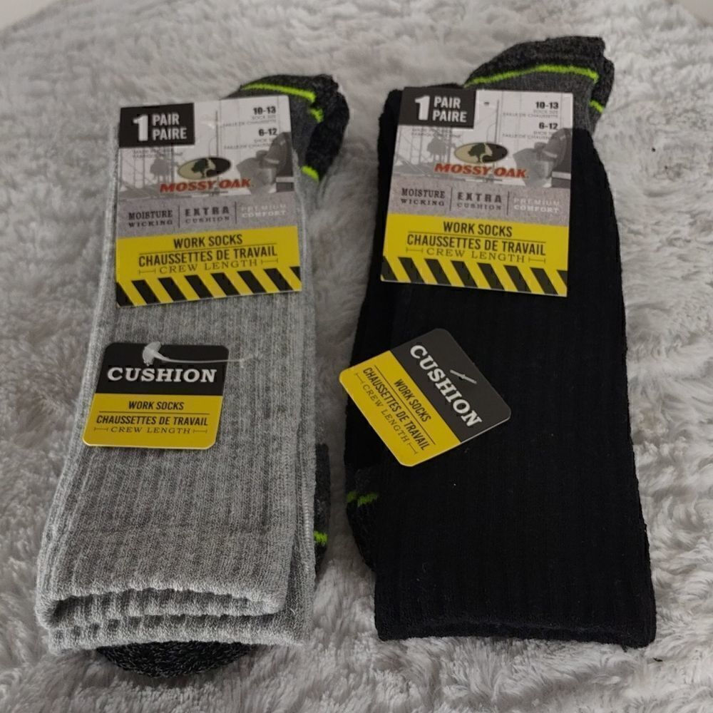 Mossy Oak Men's Crew Work Socks 2 pair